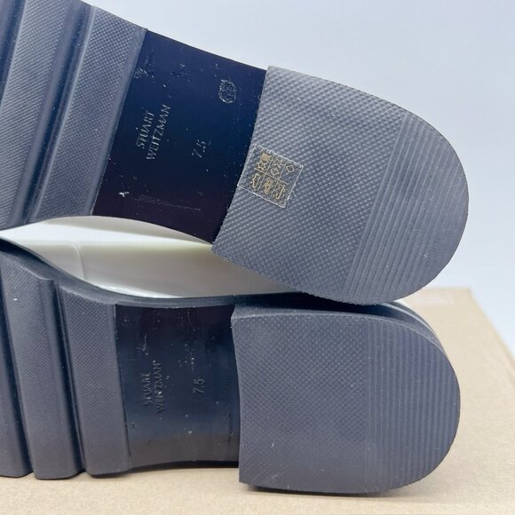 STUART WEITZMAN Dylan Leather Chelsea Boots Bootie White US 7.5 EU 38 - Picture 9 of 13